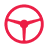 Red steering wheel icon - HAB